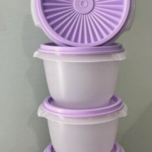 Tupperware Servalier Bowl Set of 4 2.5 cup size Purple New